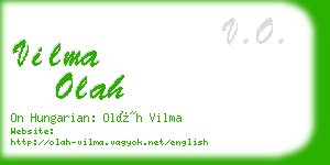 vilma olah business card